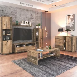 Garnero Arredamenti Credenza 120x85h cm con cassetti moderna legno vecchio antico West Gihome® Hot