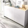 Garnero Arredamenti Credenza 138x75h cm moderna soggiorno bianco opaco rovere Norton Best