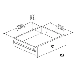Garnero Arredamenti Credenza 143x92h cm shabby bianco opaco Avignon Gihome®
