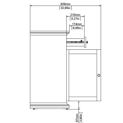 Garnero Arredamenti Credenza 143x92h cm shabby bianco opaco Avignon Gihome®