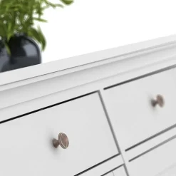 Garnero Arredamenti Credenza 143x92h cm shabby bianco opaco Avignon Gihome®