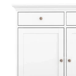 Garnero Arredamenti Credenza 143x92h cm shabby bianco opaco Avignon Gihome®