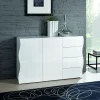 Garnero Arredamenti Credenza 130x81h cm soggiorno moderna bianco lucido Sea Gihome® Clearance