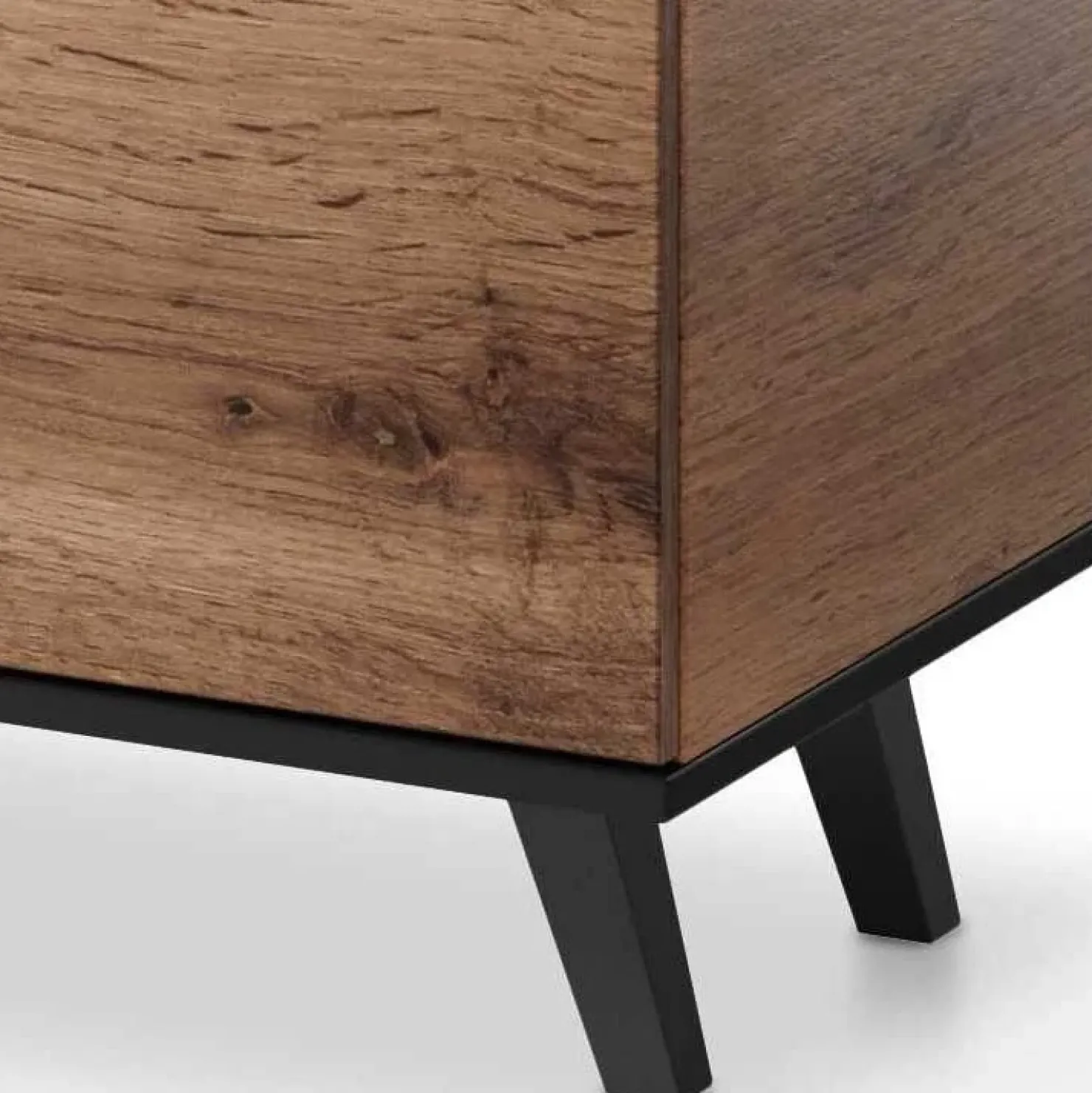 Garnero Arredamenti Credenza 160x82h cm soggiorno design industrial rovere nero Nandina Sale