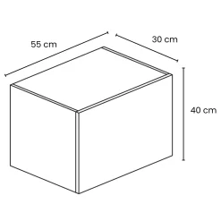 Garnero Arredamenti Cubo da terra 55x40h cm 1 anta reversibile chiaro Sunset Rovere Online