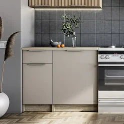 Garnero Arredamenti Cucina 240cm completa componibile moderna grigio rovere sonoma Taipei Sale