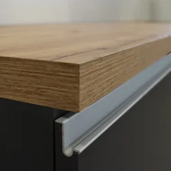 Garnero Arredamenti Cucina 255cm componibile lineare moderna antracite rovere Gourmet Prestige Antracite - Rovere Hot