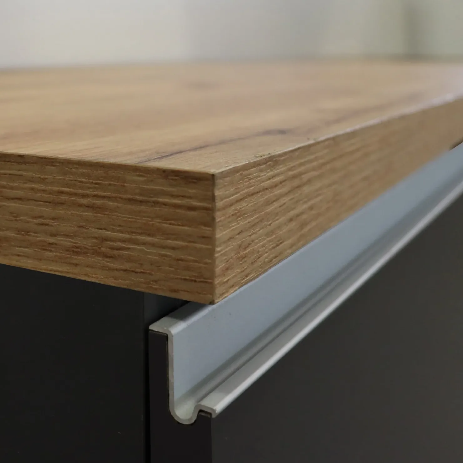 Garnero Arredamenti Cucina 255cm componibile lineare moderna antracite rovere Gourmet Prestige Antracite - Rovere Hot