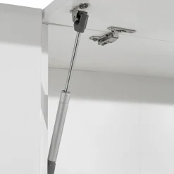 Garnero Arredamenti Cucina 255cm componibile lineare moderna bianco grigio pietra Gourmet Pure Bianco Lucido - Grigio pietra Outlet