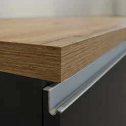 Garnero Arredamenti Cucina 255cm componibile lineare moderna antracite rovere Gourmet Elegance Antracite - Rovere Outlet