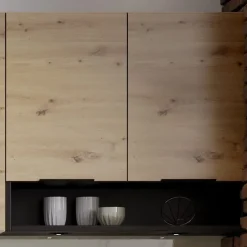 Garnero Arredamenti Cucina 260cm moderna componibile standard quercia nero Terry Clearance