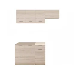 Garnero Arredamenti Cucina 180cm moderna lineare componibile sonoma Dalia Rovere