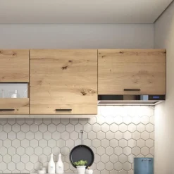 Garnero Arredamenti Cucina 240cm moderna lineare grigio rovere Erika Hot