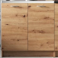 Garnero Arredamenti Cucina 240cm moderna lineare componibile Dalia Quercia Discount