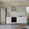 Garnero Arredamenti Cucina 240cm reversibile moderna lineare bianco frassinato grigio CookArt Best