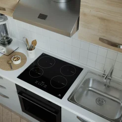 Garnero Arredamenti Cucina 240cm reversibile moderna lineare rovere grigio chiaro ChefEasy Outlet