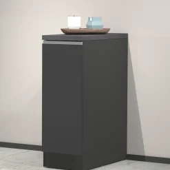 Garnero Arredamenti Dispensa cucina bassa 30x85h cm scorrevole antracite grigio pietra Gourmet Antracite - Grigio pietra Discount