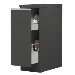 Garnero Arredamenti Dispensa cucina bassa 30x85h cm scorrevole antracite grigio pietra Gourmet Antracite - Grigio pietra Discount