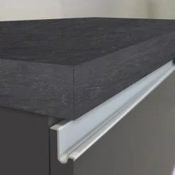 Garnero Arredamenti Dispensa cucina bassa 30x85h cm scorrevole antracite grigio pietra Gourmet Antracite - Grigio pietra Discount