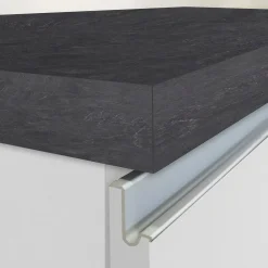 Garnero Arredamenti Dispensa cucina bassa 30x85h cm scorrevole bianco grigio pietra Gourmet Bianco Lucido - Grigio pietra Hot