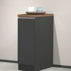 Garnero Arredamenti Dispensa cucina bassa 30x85h cm scorrevole antracite rovere Gourmet Antracite - Rovere Clearance