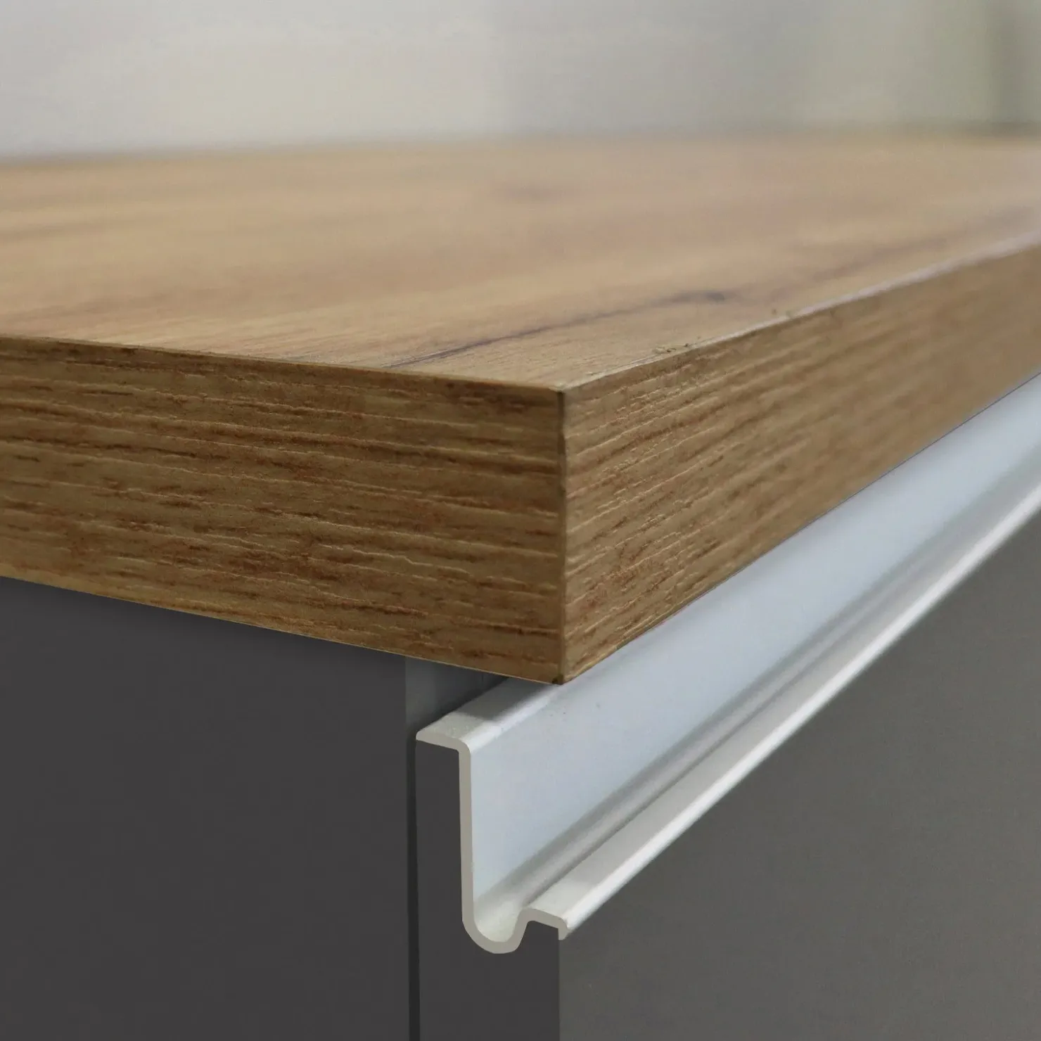 Garnero Arredamenti Dispensa cucina bassa 30x85h cm scorrevole antracite rovere Gourmet Antracite - Rovere Clearance