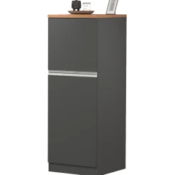 Garnero Arredamenti Dispensa cucina 60x165h cm 4 ripiani antracite rovere Gourmet Antracite - Rovere Clearance