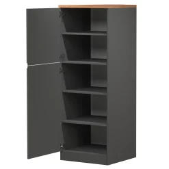 Garnero Arredamenti Dispensa cucina 60x165h cm 4 ripiani antracite rovere Gourmet Antracite - Rovere Clearance