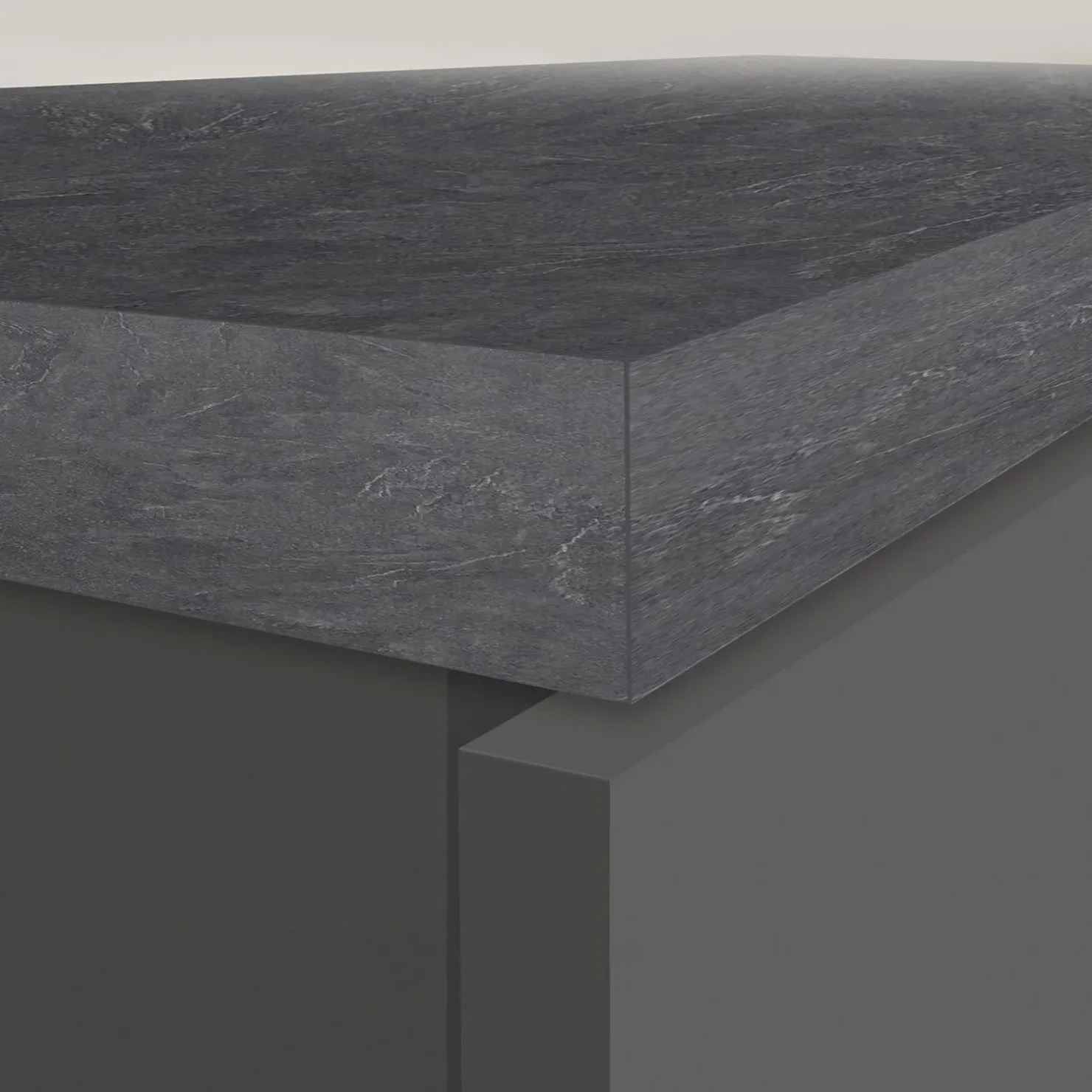 Garnero Arredamenti Dispensa cucina 60x165h cm 4 ripiani antracite grigio pietra Gourmet Antracite - Grigio pietra