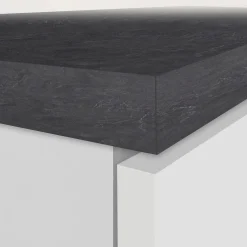 Garnero Arredamenti Dispensa cucina 60x165h cm 4 ripiani bianco grigio pietra Gourmet Bianco Lucido - Grigio pietra