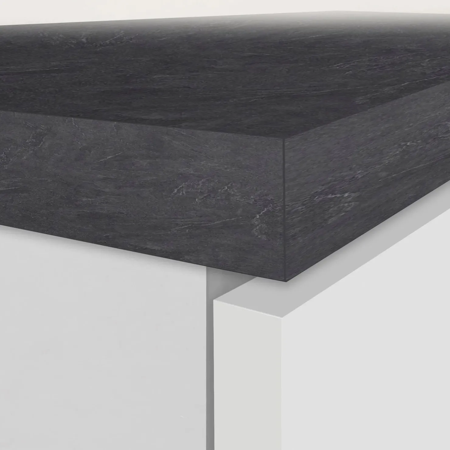 Garnero Arredamenti Dispensa cucina 60x165h cm 4 ripiani bianco grigio pietra Gourmet Bianco Lucido - Grigio pietra