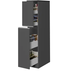Garnero Arredamenti Dispensa cucina 30x165h cm scorrevole antracite grigio pietra Gourmet Antracite - Grigio pietra Sale