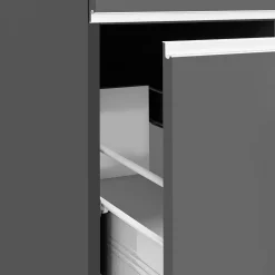 Garnero Arredamenti Dispensa cucina 30x165h cm scorrevole antracite grigio pietra Gourmet Antracite - Grigio pietra Sale