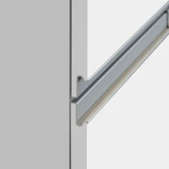 Garnero Arredamenti Dispensa cucina 30x165h cm scorrevole bianco grigio pietra Gourmet Bianco Lucido - Grigio pietra Outlet