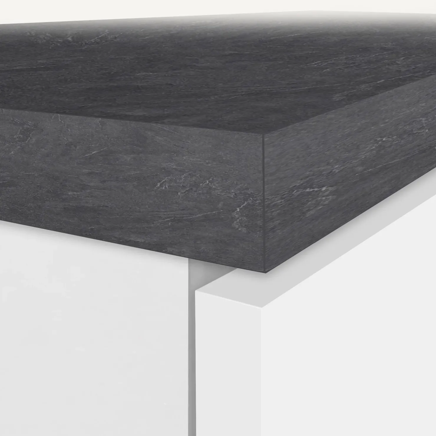 Garnero Arredamenti Dispensa cucina 30x165h cm scorrevole bianco grigio pietra Gourmet Bianco Lucido - Grigio pietra Outlet