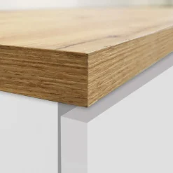 Garnero Arredamenti Dispensa cucina 30x165h cm scorrevole bianco rovere Gourmet Bianco Lucido - Rovere