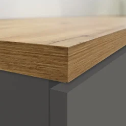 Garnero Arredamenti Dispensa cucina 30x165h cm scorrevole antracite rovere Gourmet Antracite - Rovere Sale