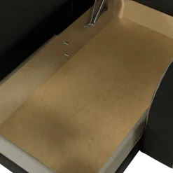 Garnero Arredamenti Divano angolare letto 238x147cm 3 posti grigio nero Flow Microfibra Nero Grigio Sale