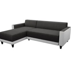 Garnero Arredamenti Divano angolare reversibile 3 posti 197cm bianco antracite Sullivan Discount