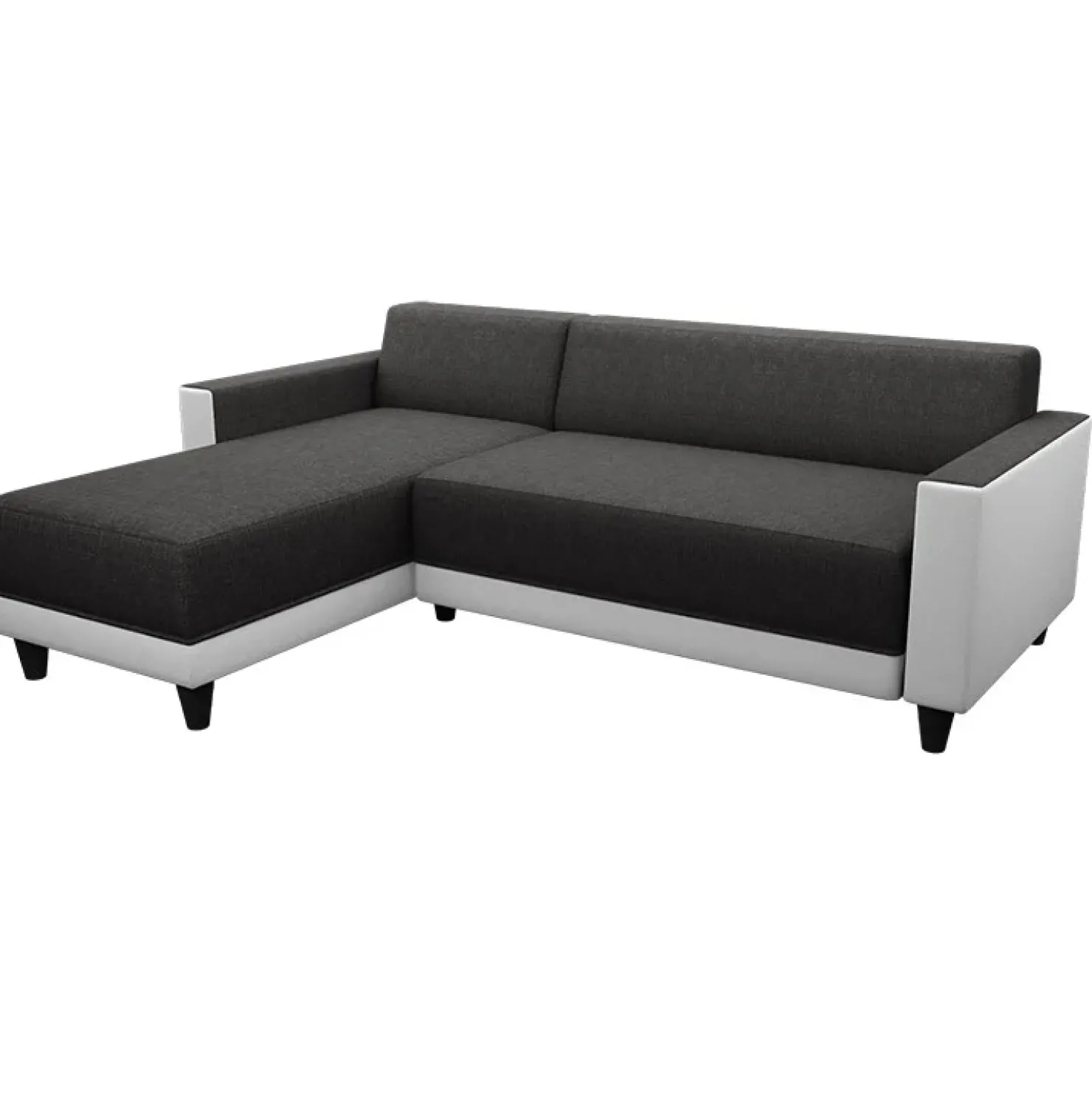 Garnero Arredamenti Divano angolare reversibile 3 posti 197cm bianco antracite Sullivan Discount