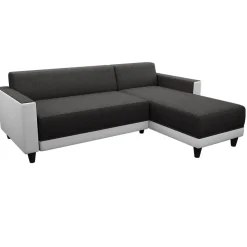 Garnero Arredamenti Divano angolare reversibile 3 posti 197cm bianco antracite Sullivan Discount
