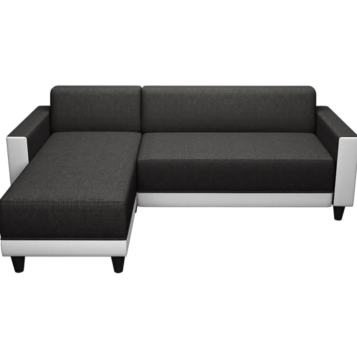 Garnero Arredamenti Divano angolare reversibile 3 posti 197cm bianco antracite Sullivan Discount