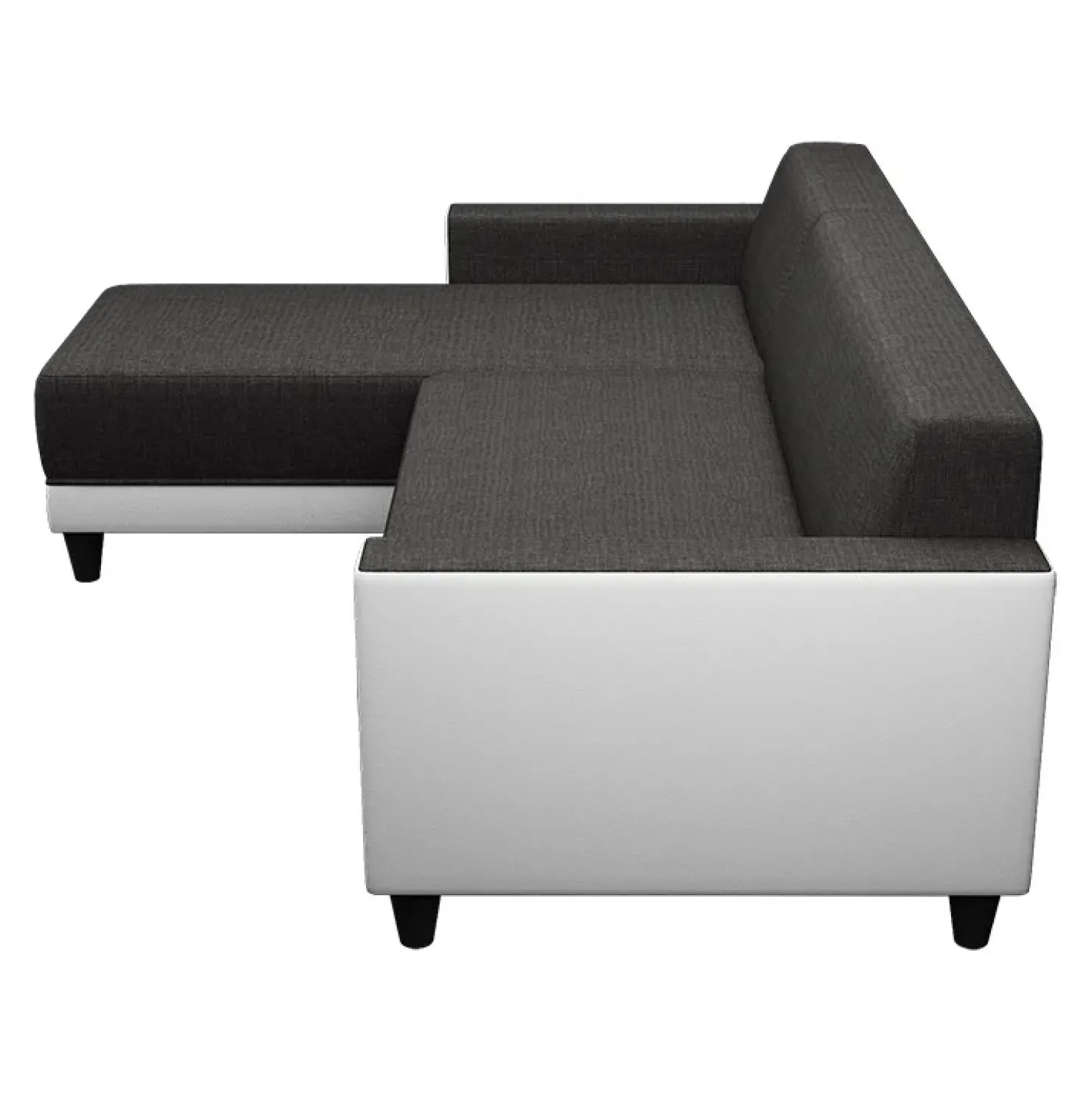 Garnero Arredamenti Divano angolare reversibile 3 posti 197cm bianco antracite Sullivan Discount