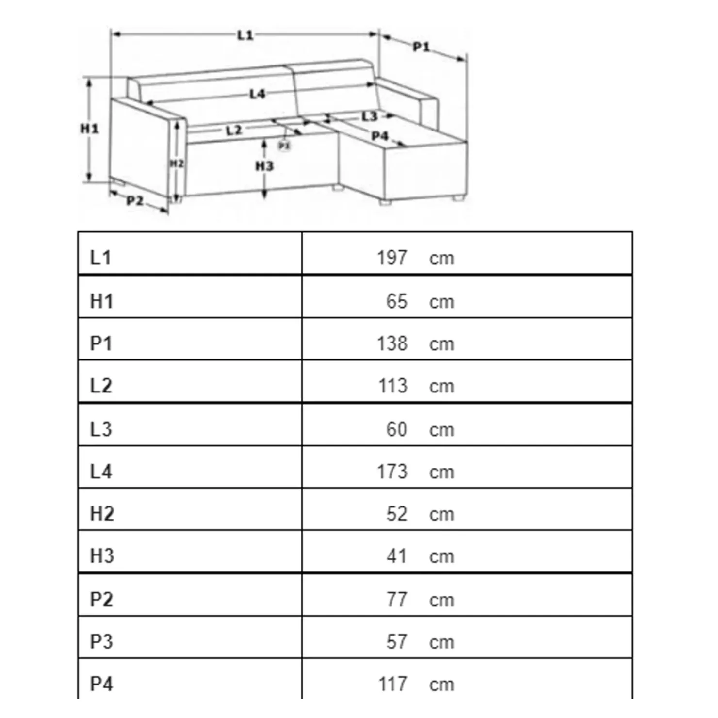 Garnero Arredamenti Divano angolare reversibile 3 posti 197cm bianco antracite Sullivan Discount