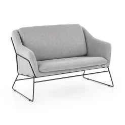 Garnero Arredamenti Divano imbottito moderno 125x83cm grigio nero Erminia 2 Online