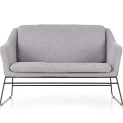 Garnero Arredamenti Divano imbottito moderno 125x83cm grigio nero Erminia 2 Online