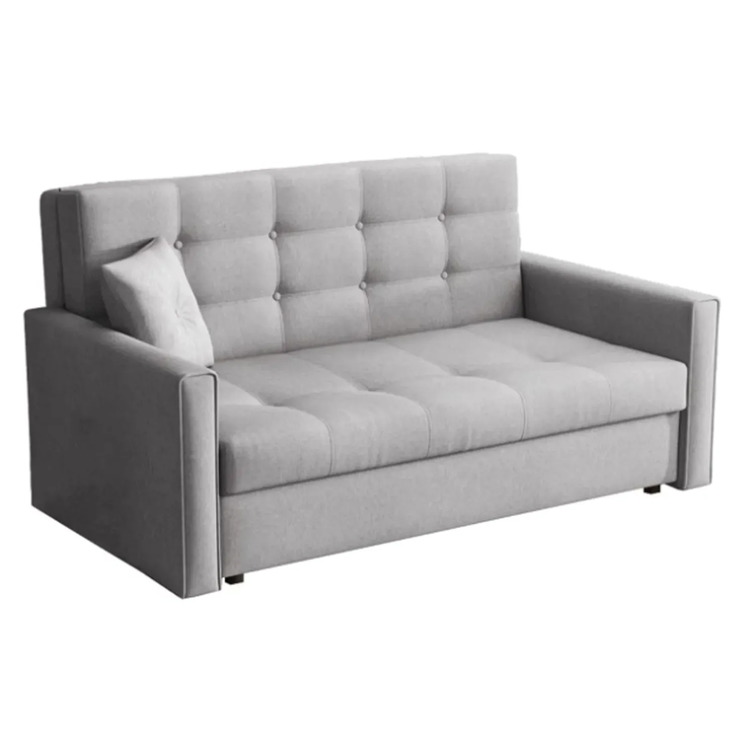 Garnero Arredamenti Divano letto 3 posti 153cm imbottito in tessuto grigio Isidore Online