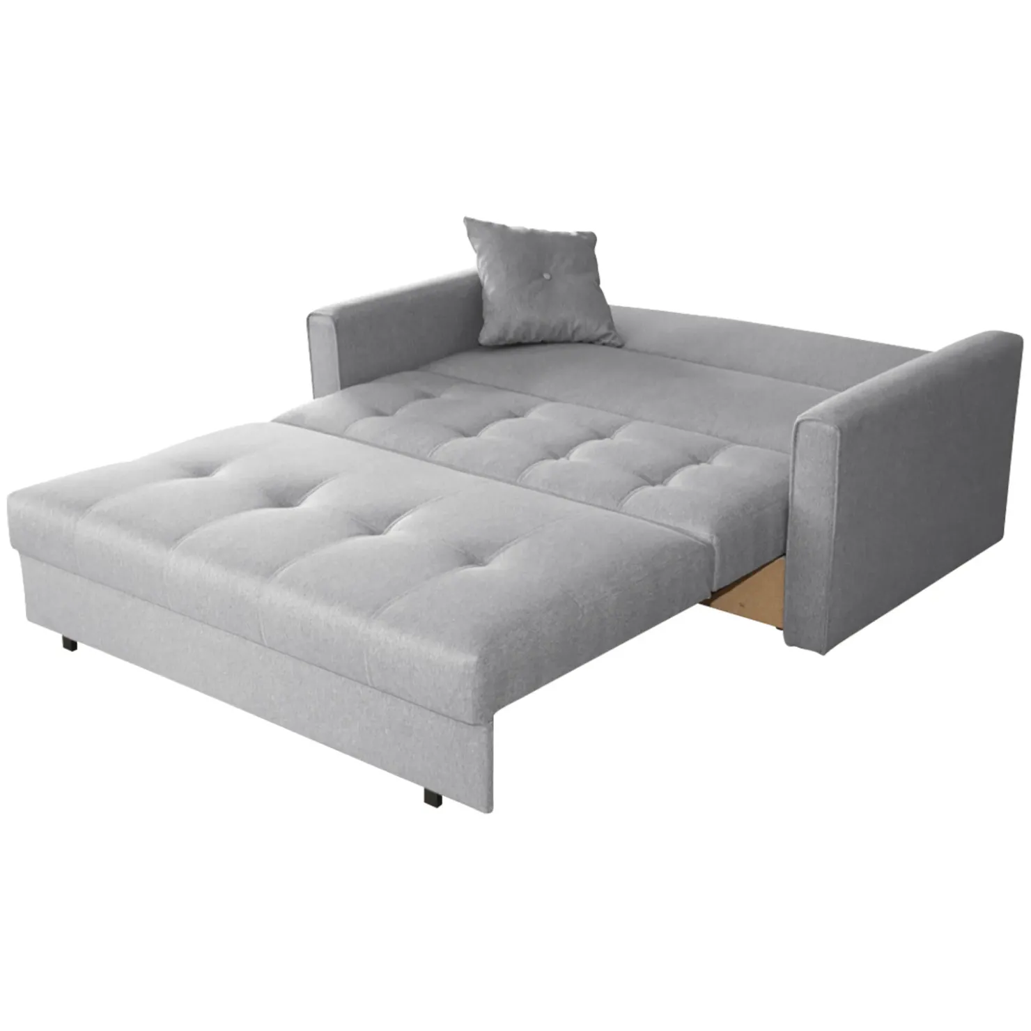 Garnero Arredamenti Divano letto 3 posti 153cm imbottito in tessuto grigio Isidore Online