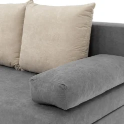 Garnero Arredamenti Divano letto 3 posti 192cm pieghevole matrimoniale grigio beige Titus Tessuto Vellutato Alova Grigio Beige Scuro