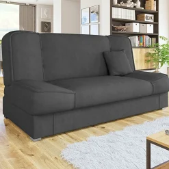 Garnero Arredamenti Divano letto 2 posti 182cm pieghevole senza braccioli grigio scuro Rollo Tessuto Morbido Zetta Grigio Online